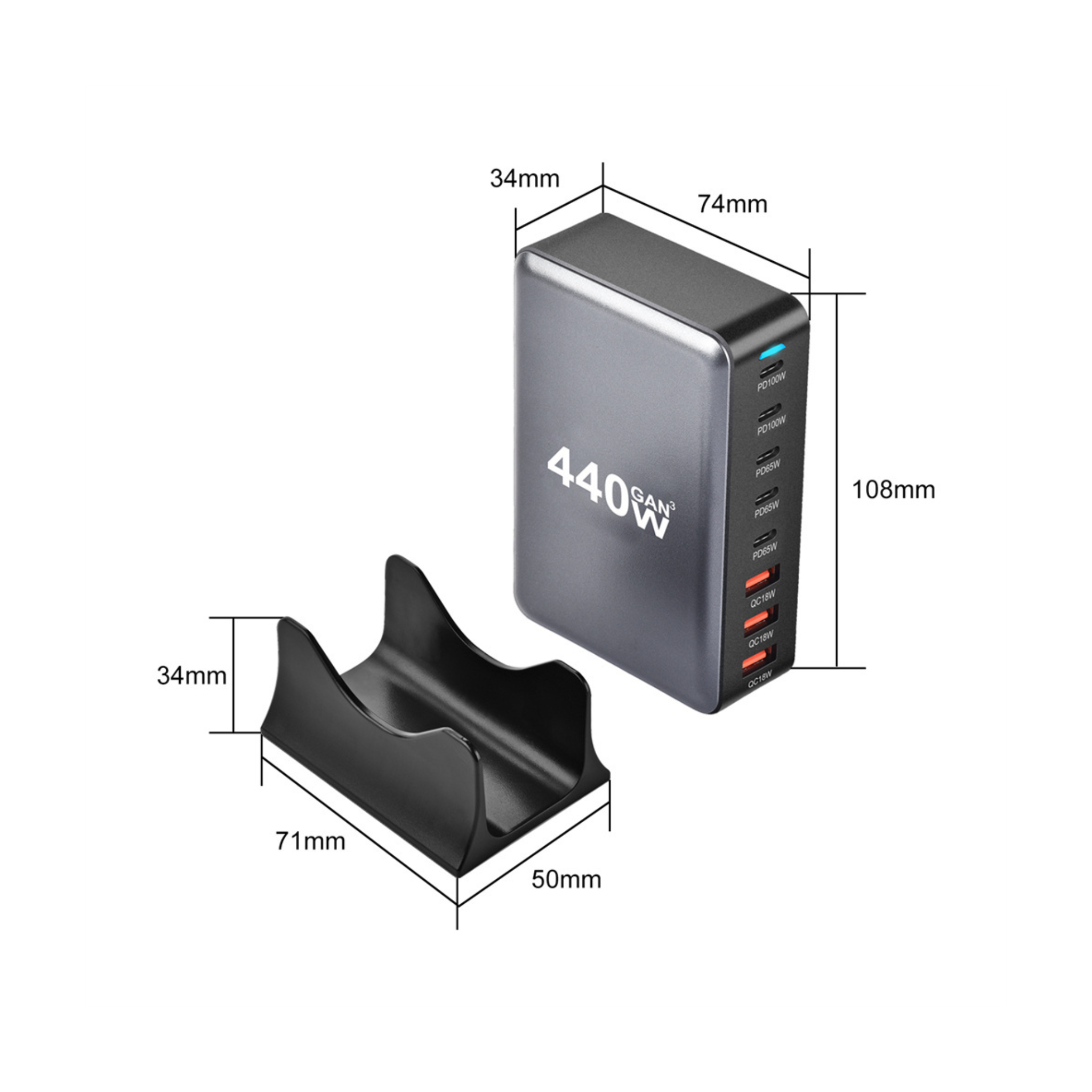 Doca Inteligente Carregamento Rápido 440W
