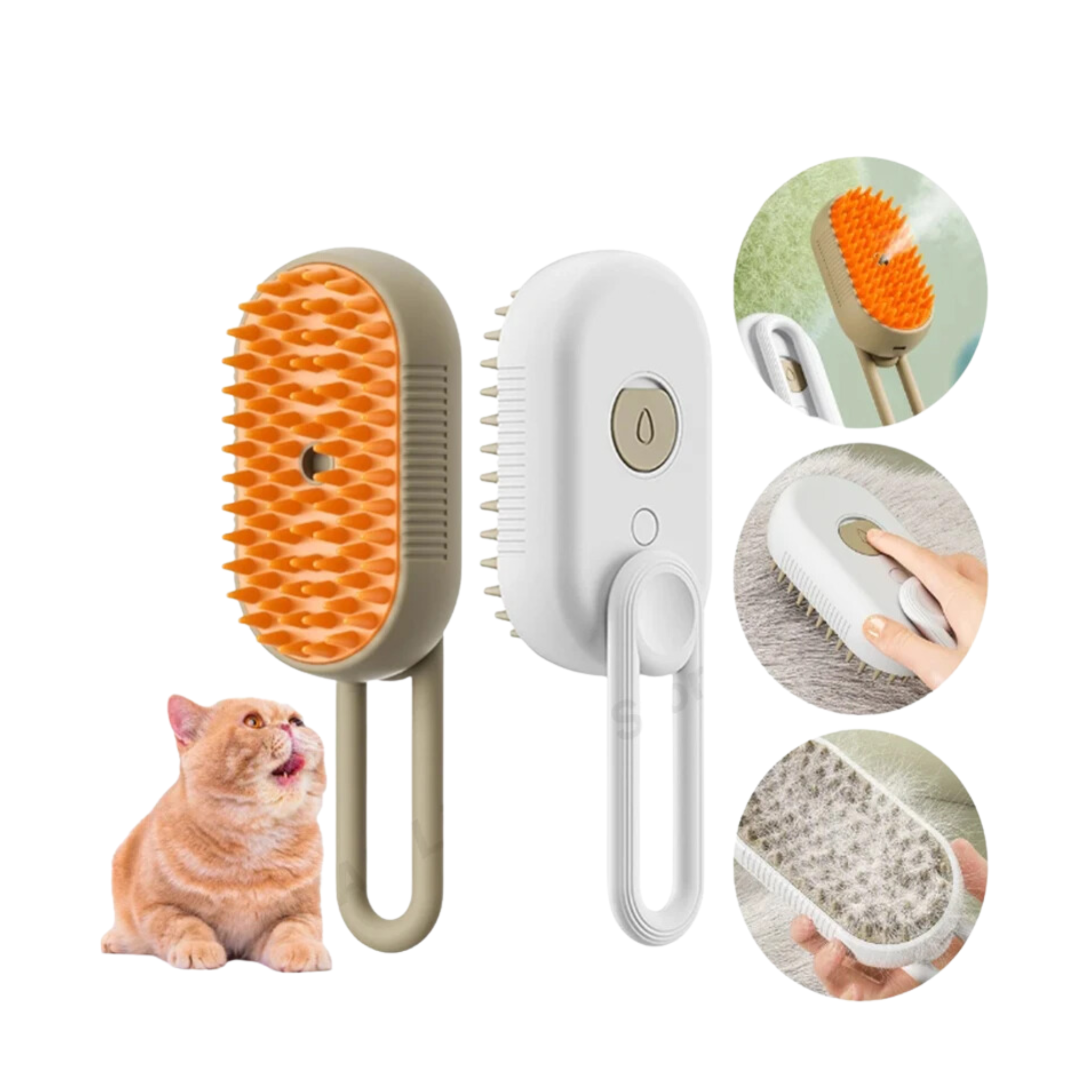 Escova de Vapor Pet Premium Inteligente 3 em 1