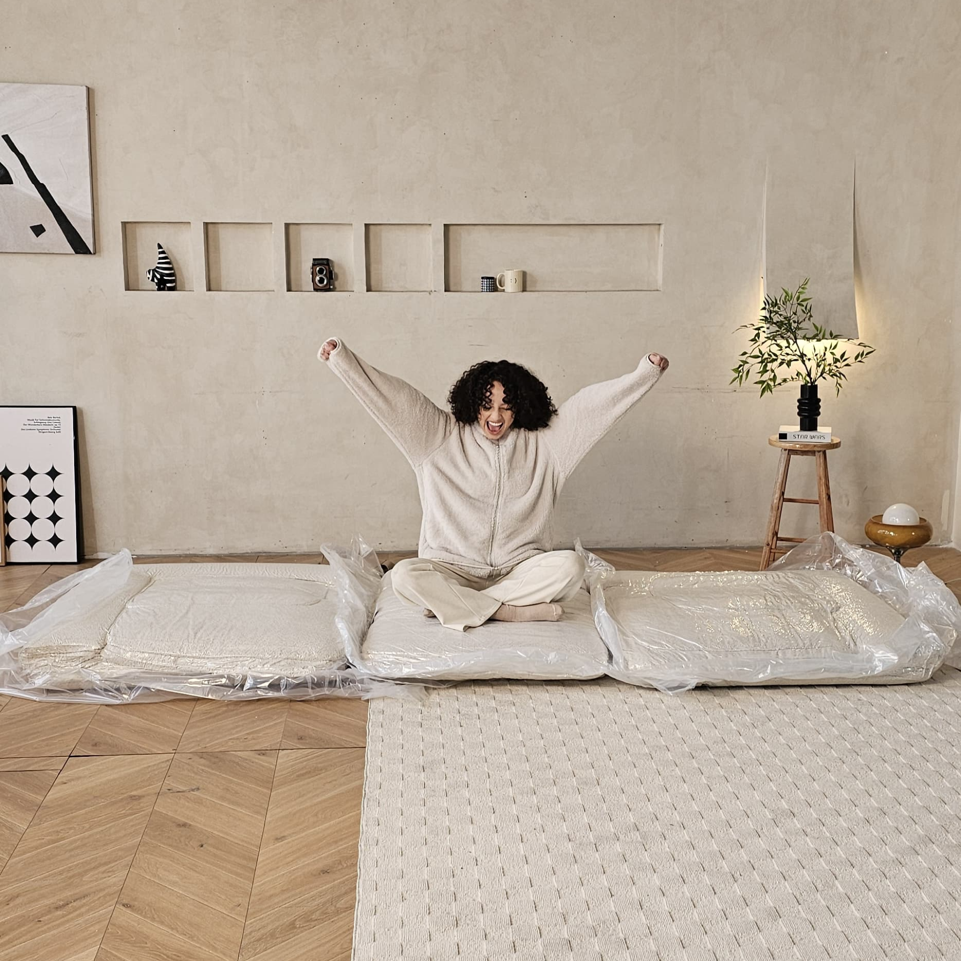 Sofá Modular Pelion 3 Lugares com 1 Chaise - Cinza