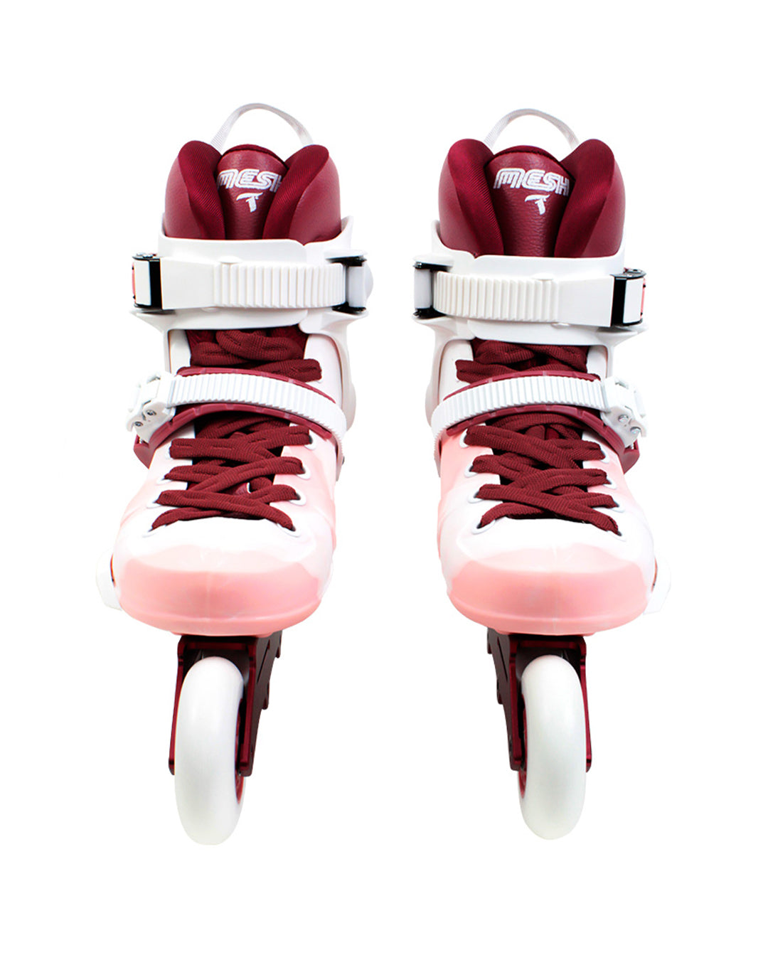 Patins Mesh Branco e Pink - 80mm ABEC-9 Cromo