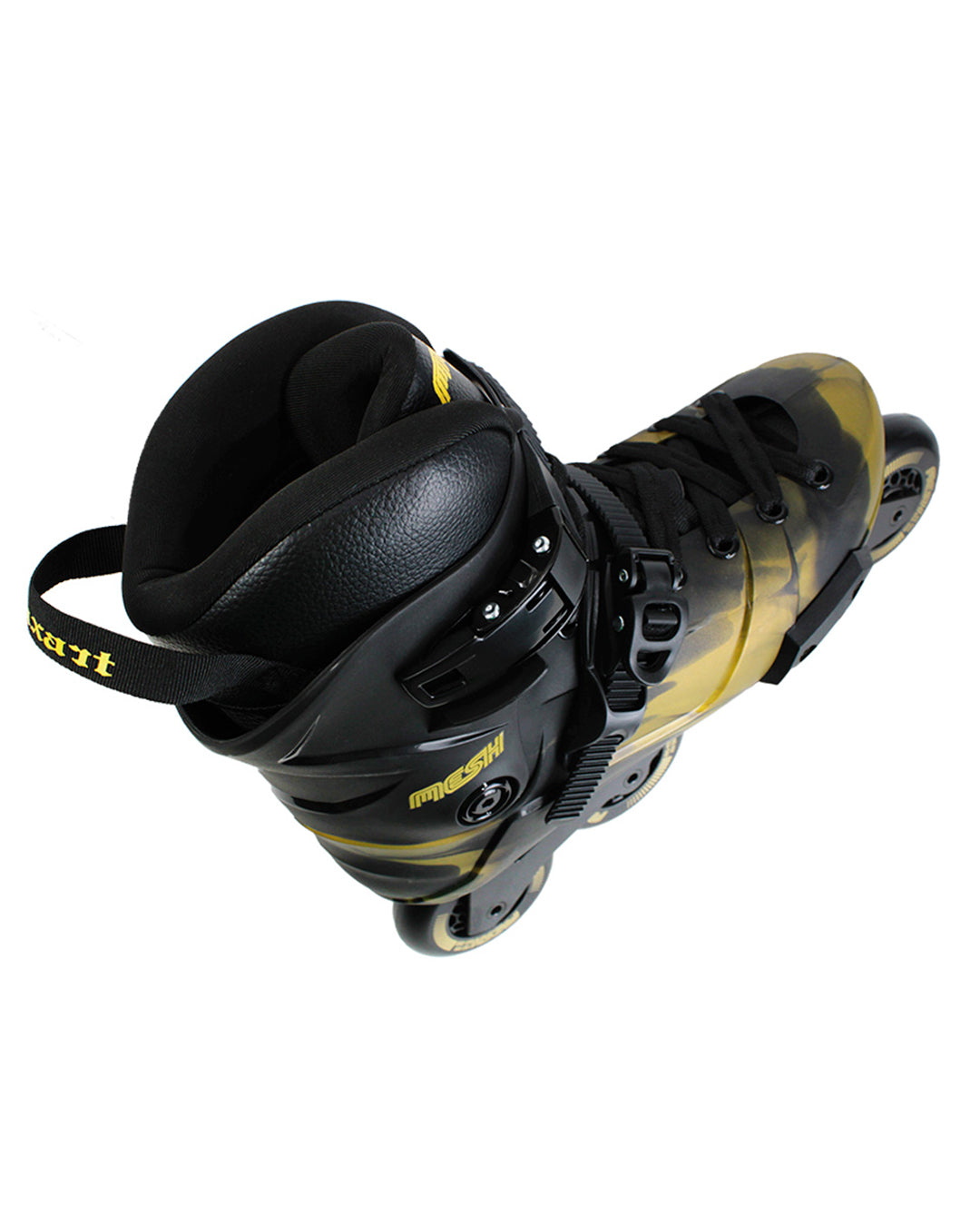 Patins Mesh Black e Gold - 80mm ABEC-9 Cromo