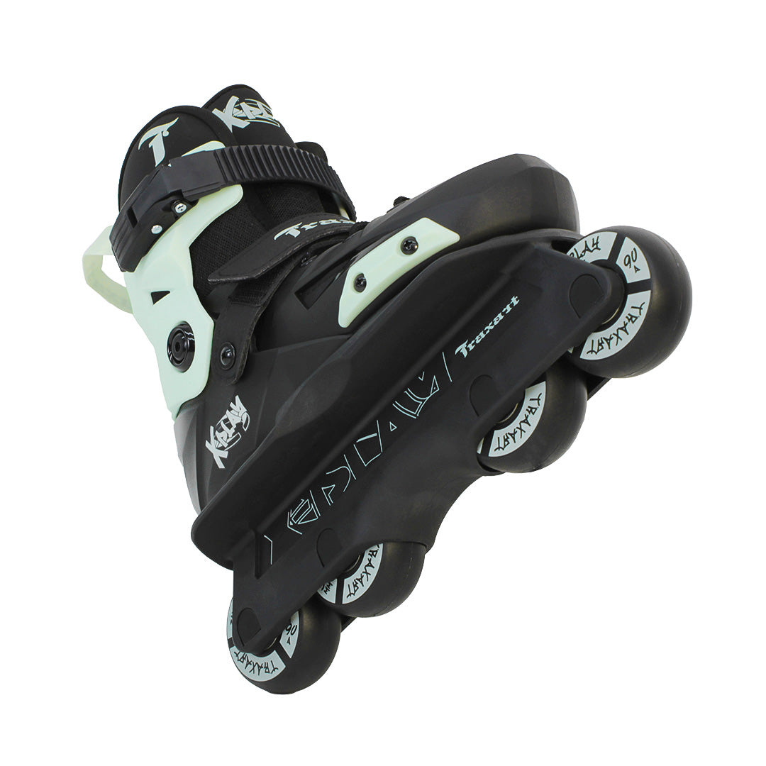 Patins Infantil X-Play Preto e Verde - 57mm ABEC-9 Cromo