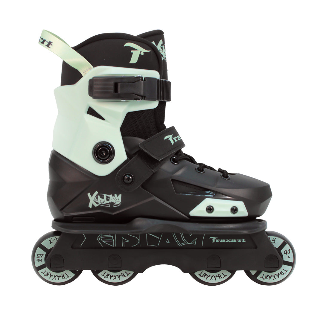 Patins Infantil X-Play Preto e Verde - 57mm ABEC-9 Cromo