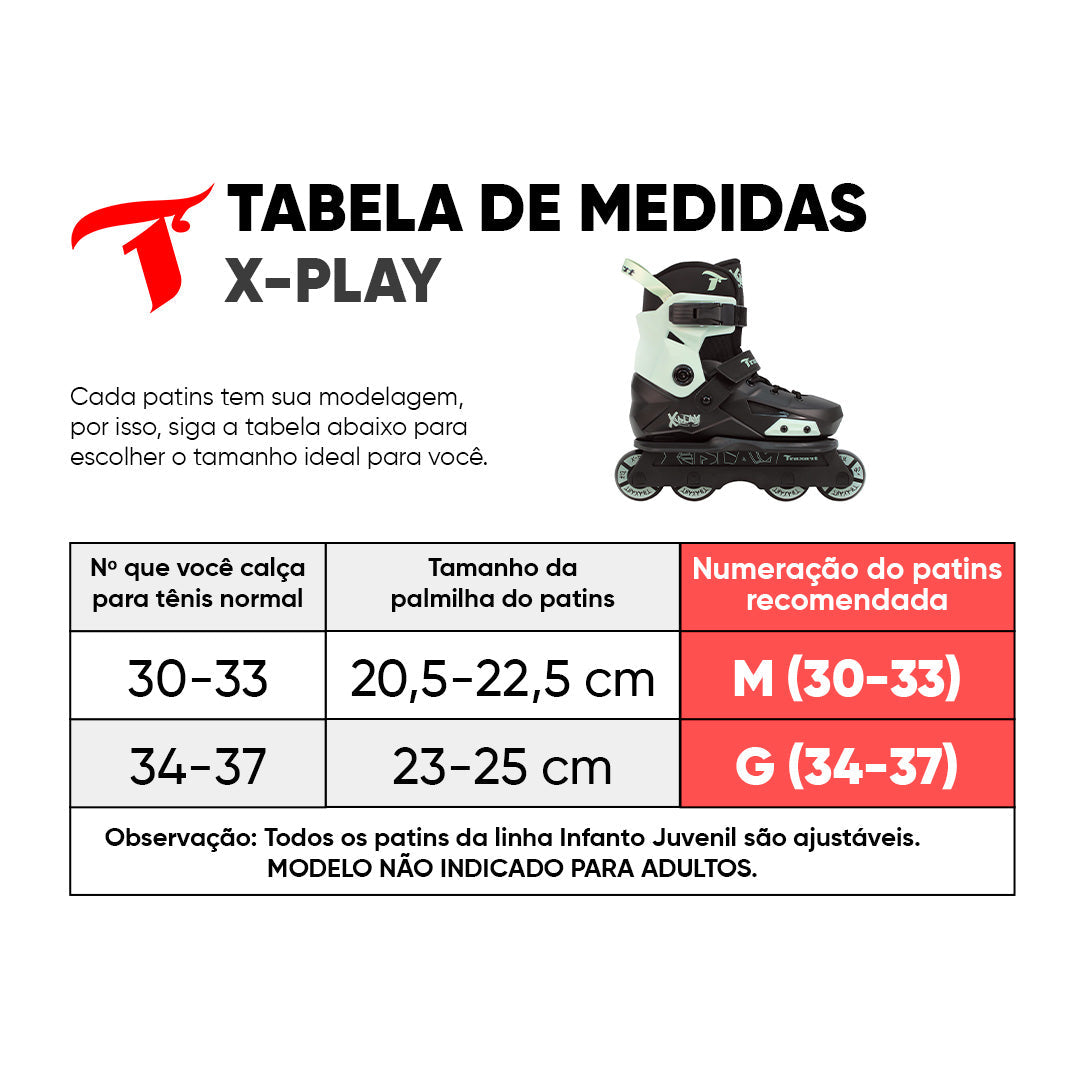 Patins Infantil X-Play Preto e Verde - 57mm ABEC-9 Cromo