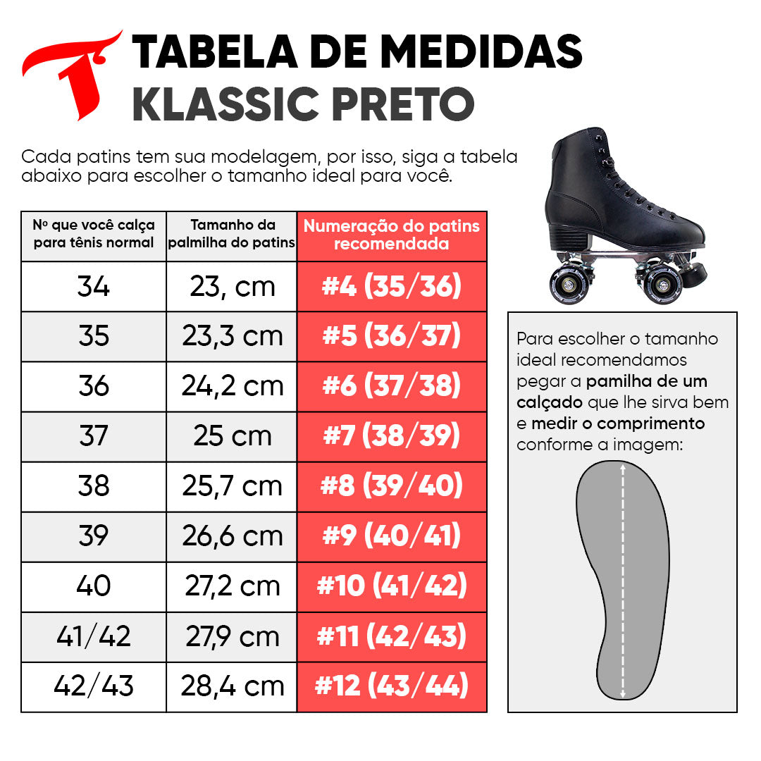 Patins Klassic Preto - 58mm x 32mm ABEC-5