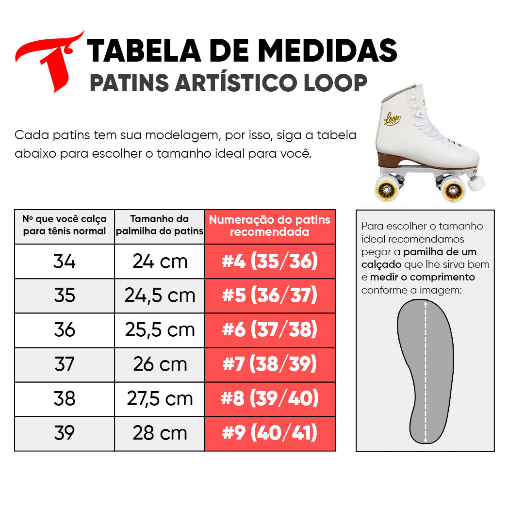 Patins Artístico Loop - 62mm/92A SHR