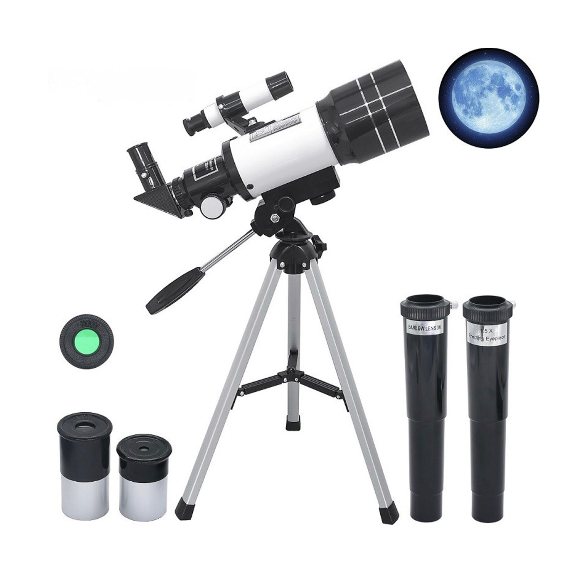 Telescópio Astronômico Profissional F30070 150x Zoom HD