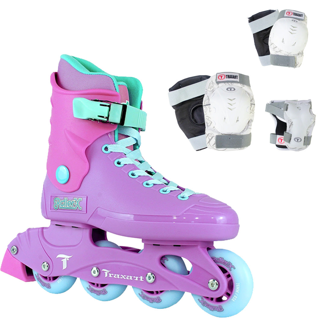Patins Roller-x Roxo + Protetor DK-619