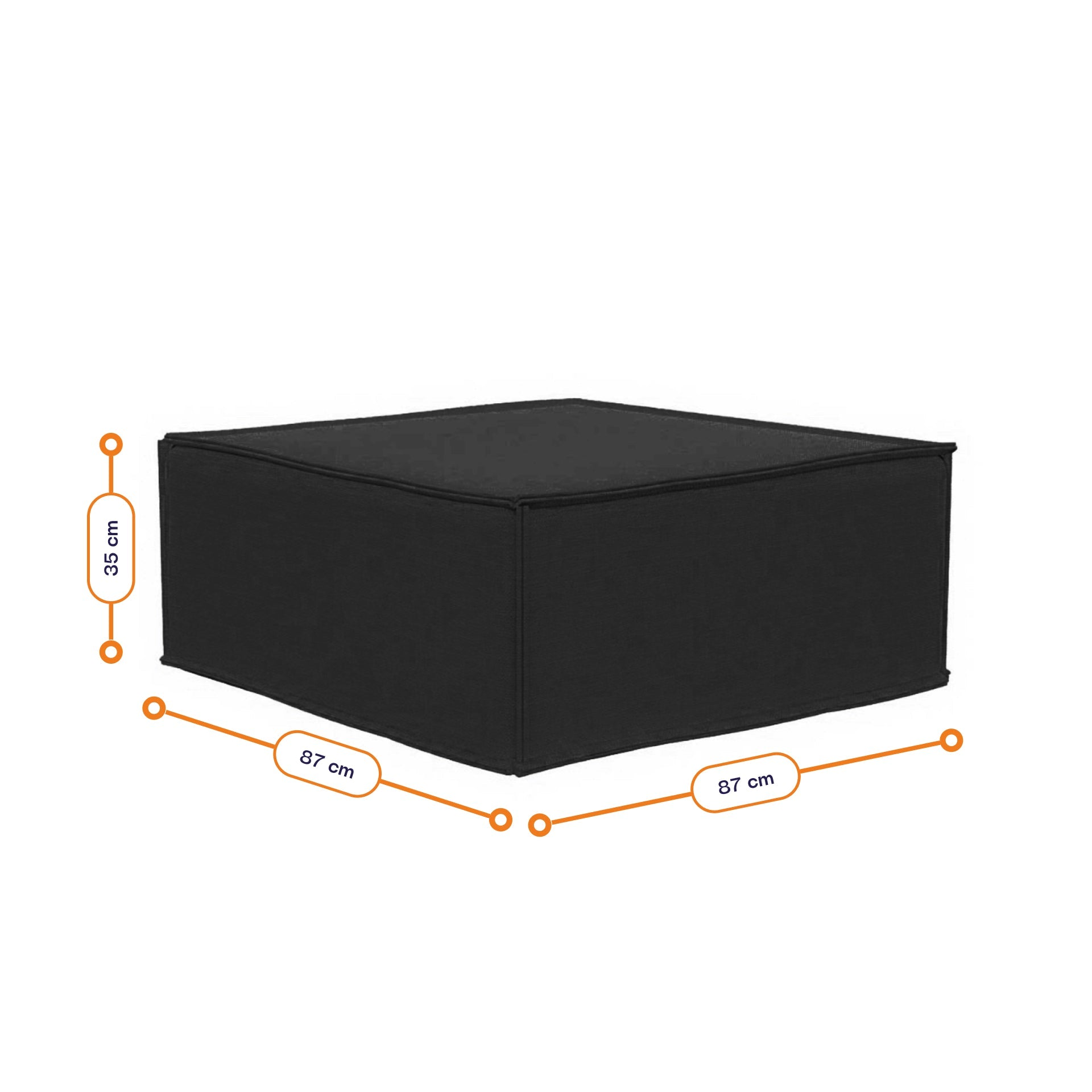 Lounge Zimma com 6 Módulos Preto + Ombrelone